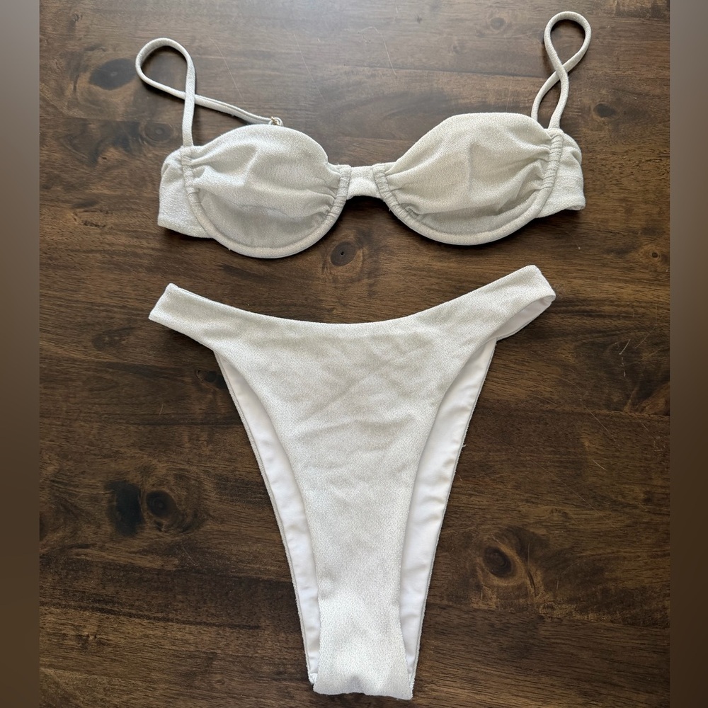 Wave Babe Sparkly White Bikini Set